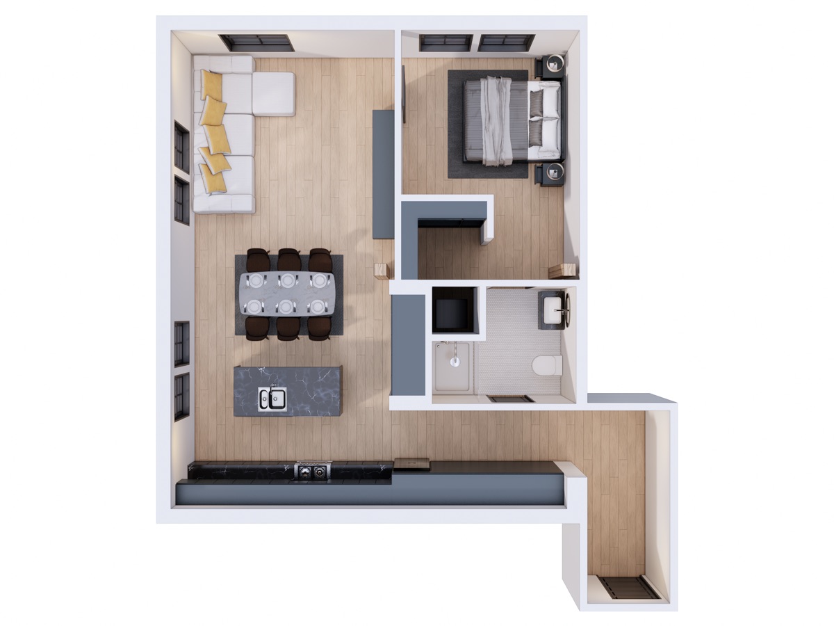APT 401 photorealistic 3D render